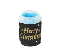 miaozhen Merry Christmas - Arandela reutilizable para pies de mascotas con cepillo de silicona suave, suministros y accesorios para perros medianos a grandes, cinturón de seguridad para perros