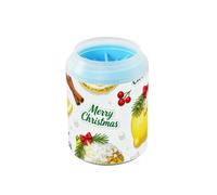 miaozhen Merry Christmas - Cepillo de limpieza portátil de patas de limón amarillo con cepillo de silicona suave para mascotas, adecuado para perros de raza pequeña, mediana y grande, peine para