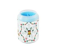 miaozhen Merry Christmas - Limpiador de patas reutilizable con cepillo de masaje suave, kit de limpieza de pies de mascotas para perros pequeños y medianos y razas de gatos, lavadora de patas para