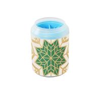 miaozhen Merry Christmas - Máquina de limpieza de pies para mascotas, diseño geométrico de copo de nieve y ciervo, reutilizable, cerdas de silicona suave, para perros pequeños y medianos y razas de