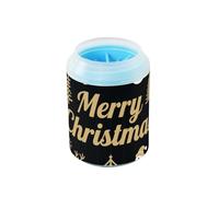 miaozhen Merry Christmas Snowflake Gold Black Limpiador de perros reutilizable y masajeador cepillo de silicona suave kit de limpieza de pies para perros pequeños y medianos limpiador de patas para