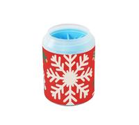 miaozhen Merry Christmas Snowflake Santa Blood Red - Lavadora portátil para pies de perro, cerdas de silicona suave, máquina de limpieza de pies para perros, gatos, cepillos para perros
