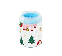 miaozhen Merry Christmas - Taza limpiadora de patas reutilizable con cepillo de silicona, máquina de limpieza de pies suaves para perros y gatos de razas pequeñas, medianas y grandes, kit de limpieza