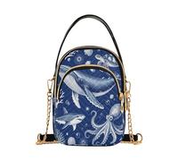 miaozhen Ocean Life Sea Fish - Bolso cruzado para mujer, con múltiples bolsillos, para correr, mariconera para mujer