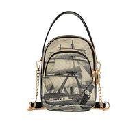 miaozhen Old Pirate Ship Sailboat Ocean Map - Bolso cruzado de moda con múltiples bolsillos, bolso cruzado para mujer