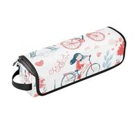 miaozhen Organizador 2 en 1 de herramientas para el cabello y tapete resistente al calor, resistente al agua, estuche de viaje para planchas planas, alisadores, rizadores, ciclo de París