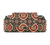 miaozhen Organizador de cochecito doble geométrico rojo negro floral para cochecito, accesorios para coches de bebes, accesorios para carro