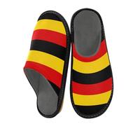 miaozhen Pantuflas para mujer, diseño de bandera de Alemania, para interiores, de espuma viscoelástica, para el hogar, acogedoras, Bandera de Alemania, 39.5/40 EU