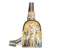 miaozhen Riñonera de viaje con diseño de gatos Devon Rex de dibujos animados, estilo realista, bolsas cruzadas resistentes para mujer para mochila de día, Dibujos animados lindos Devon Rex Cats estilo