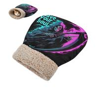 miaozhen Saco de dormir cubierto para gatos, cama perfecta para refugio, cráneo, salvar tu alma, saco de acurrucarse para gatitos para clima frío, suave felpa autocalentable para gatos