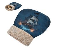 miaozhen Saco de dormir para gatos, cachorros, estilo gótico, vela azul fuego, para clima frío, cómodo, lavable, auto cálido