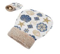 miaozhen Saco de dormir para gatos de interior para gatos de interior, túnel de concha azul y dorado, escondite para clima frío, acogedor castillo semiencerrado para gatos
