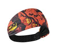 miaozhen Scary Elm Holloween - Diademas anchas que absorben la humedad, bandas elásticas para el cabello para maquillarse, lavarse la cara, ciclismo, tenis