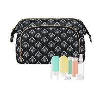miaozhen Sprouts - Bolsas de maquillaje de obsidiana blanca con cremallera para mujer, monedero para organizador de joyas, maquillaje
