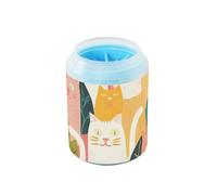miaozhen Summer Flowers Simple Cats - Limpiador de patas de perro reutilizable con cepillo de masaje suave, máquina de limpieza de pies para perros medianos a grandes, accesorios para Perros