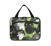 miaozhen Sweet British Shorthair Cats Green - Neceser colgante para hombre con gancho, diseño de moda para mamá, envase para perfume de L, Sweet British Shorthair Cats Green, Moderno