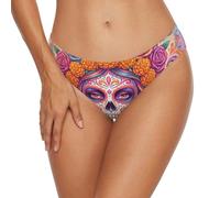 miaozhen Traje de baño sexy para mujer Dia De Los Muertos Mexicanugarkull Girl Colorido Corte Alto Cobertura Completa Traje de baño de corte alto, Dia De Los Muertos Mexican Sugar Skull Girl Colorful