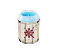 miaozhen Vintage Chritsmas Snow - Arandela reutilizable para patas de mascotas con cepillo de silicona suave esencial para todos los dueños de mascotas para perros pequeños, medianos y grandes