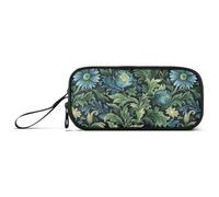 miaozhen William Morris Daisy - Estuche de nailon para lápices, color azul oscuro