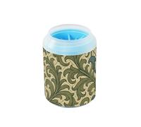 miaozhen William Morris - Taza portátil de limpieza de patas con cepillo de silicona suave para mascotas, suministros de aseo para perros pequeños y medianos, accesorios para Perros