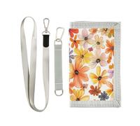 miaozhen Zimbabwe Gloriosa Superba Beauty Summer Flower - Monedero triple para regalo de cumpleaños, minimalista, ligero, cartera de tres pliegues con cordón para hombre, Zimbabwe Gloriosa Superba