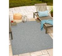 Mia's Teppiche Adora - Alfombra Moderna, de Estilo Boho, Apta para Interiores y Exteriores, Especialmente Plana, Ideal para la Cocina y el Comedor, Turquesa, 080x150cm