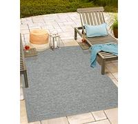 Mia's Teppiche Adora - Alfombra Moderna, de Estilo Boho, Apta para Interiores y Exteriores, Especialmente Plana, Ideal para la Cocina y el Comedor, Gris, 140x200cm