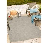 Mia's Teppiche Adora - Alfombra Moderna, de Estilo Boho, Apta para Interiores y Exteriores, Especialmente Plana, Ideal para la Cocina y el Comedor, Beige-Gris, 120x160cm