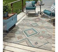 Mia's Teppiche Bliss - Alfombra para Exteriores, diseño Moderno, Resistente a la Intemperie y a los Rayos UV, para balcón, terraza y jardín de Invierno, Pero también Adecuada para Cocina o Comedor en