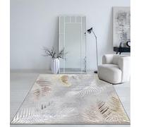 Mia's Teppiche Cielo Alfombra Moderna de Pelo Corto denso, salón, Dormitorio, Elegante Brillo, Fibra Brillante, Efecto de Pluma, Color Gris, 200 x 290 cm