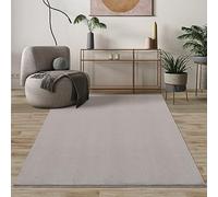 Mia's Teppiche Comfort, Alfombra Moderna de Pelo Corto y Suave, Antideslizante, Lavable hasta 30 Grados, súper Suave, Aspecto de Piel, Arena, 240 x 340 cm