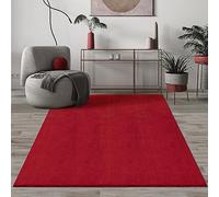 Mia's Teppiche Comfort, Alfombra Moderna de Pelo Corto y Suave, Antideslizante, Lavable hasta 30 Grados, súper Suave, Aspecto de Piel, Rojo, 120 x 160 cm