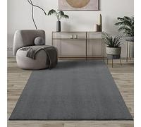 Mia's Teppiche Comfort, Alfombra Moderna de Pelo Corto y Suave, Antideslizante, Lavable hasta 30 Grados, súper Suave, Aspecto de Piel, Antracita, 140 x 200 cm
