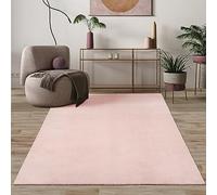Mia's Teppiche Comfort, Alfombra Moderna de Pelo Corto y Suave, Antideslizante, Lavable hasta 30 Grados, súper Suave, Aspecto de Piel, Colorete, 140 x 200 cm