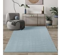 Mia's Teppiche Comfort, Alfombra Moderna de Pelo Corto y Suave, Antideslizante, Lavable hasta 30 Grados, súper Suave, Aspecto de Piel, Azul, 120 x 160 cm