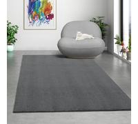 Mia's Teppiche Comfort, Alfombra Moderna de Pelo Corto y Suave, Antideslizante, Lavable hasta 30 Grados, súper Suave, Aspecto de Piel, Antracita, 120 x 160 cm