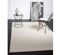 Mia's Teppiche Emma - Alfombra Redonda para salón, Pila Corta, Beige - 120 cm Redondo