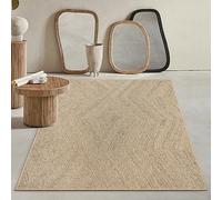 Mias Teppiche Kinsley - Alfombra de Yute Natural para Interior y Exterior, Resistente a la Intemperie, Ideal para Patio y jardín