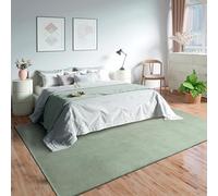 Mia's Teppiche Olivia - Alfombra para salón o Dormitorio, Lavable, 160 x 220 cm, Color Verde