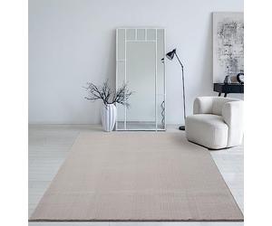 Mia's Teppiche Taos - Alfombra acogedora de Pelo Corto, Parte Inferior Antideslizante, Lavable hasta 30 Grados, Muy Suave, imitación de Pelo, Arena, 160 x 220 cm