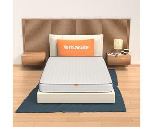 MiaSuite Colchón de Espuma Viscoelàstica 140x190, Altura 20 cm - 100% Made in Italy - Antialérgico, Antibacteriano, Anti-ácaro - Ortopédico, Dispositivo médico | Primavera