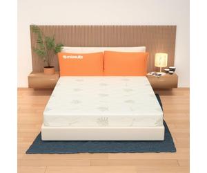 miasuite i sogni italiani Baldo Colchón Doble 160X200, Alto 17 cm Funda Ortopédica Extraíble con Dispositivo Médico, con Plato en Espuma Viscoelástica da 2 cm, a 9 Zona, Blanco
