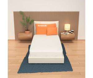 MiaSuite i sogni Italiani Colchón 75x190, 10 cm de Altura en Espuma HR, Tejido AloeVera, indeformable, hipoalergénico y antiácaros, rigidez Media. Modelo: Plus H10