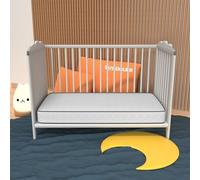 miasuite i sogni italiani Colchón Cuna 60x130 Espuma de Agua de 12 cm de Altura con Dispositivo Médico Ortopédico y Cubierta de Polialgodón Hipoalergénico y Resistente a Los Ácaros del Polvo, Para Cama Individual y Cuna