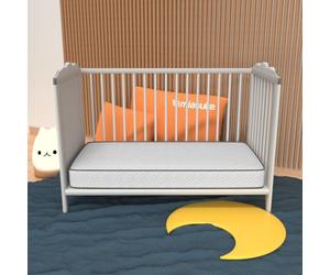 miasuite i sogni italiani Colchón Cuna 60x140 Espuma de Agua de 16 cm de Altura con Dispositivo Médico Ortopédico y Cubierta de Polialgodón Hipoalergénico y Resistente a Los Ácaros del Polvo, Para Cama Individual y Cuna