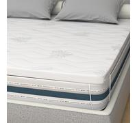 miasuite i sogni Italiani Corrector Topper para Colchón con Funda Desmontable, Memoria Espuma, Beige, Cama Doble, 170X200