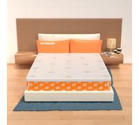 miasuite i sogni italiani Cubrecolchón con Funda Extraíble, Memoria Espuma, Beige, Individual, 80X190