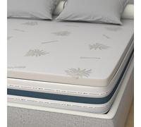 miasuite i sogni italiani Topper H3 Topper viscoelástico 80x190x3 cm, Tejido Aloe Vera, Sobrecolchon de Espuma con Memoria - Funda Extraíble y Lavable