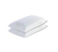 miasuite I Sueños Italianos del Lazo de Memory Foam con Funda 42 x 72 Alto 15 cm, Modelo Jabón, Apto para Dolores cervicales, Almohada Aloe Vera, Almohadas Almohadas Cama antiácaros, 2 Unidad