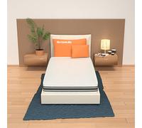 Miasuite Sommo Colchón viscoelástico 85x190x22 cm, Tejido Silver - Antiácaros, Antibacterias e Hipoalergénico